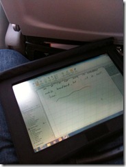 Tablet PC on a domestic flight