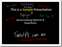 PowerPoint and Tablet PC
