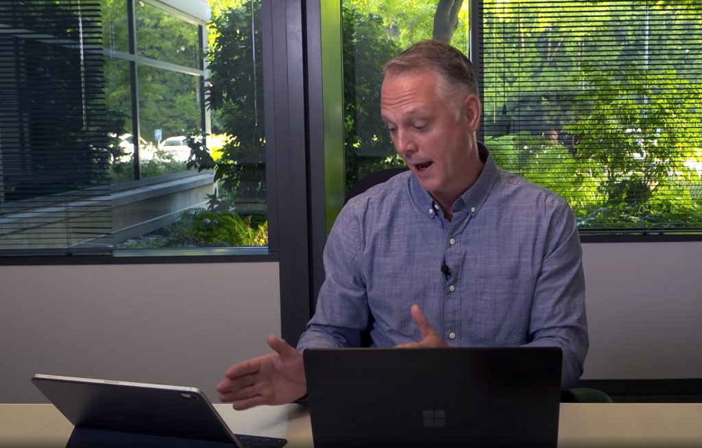 Scott Manchester in the Microsoft Mechanics video about Windows 365