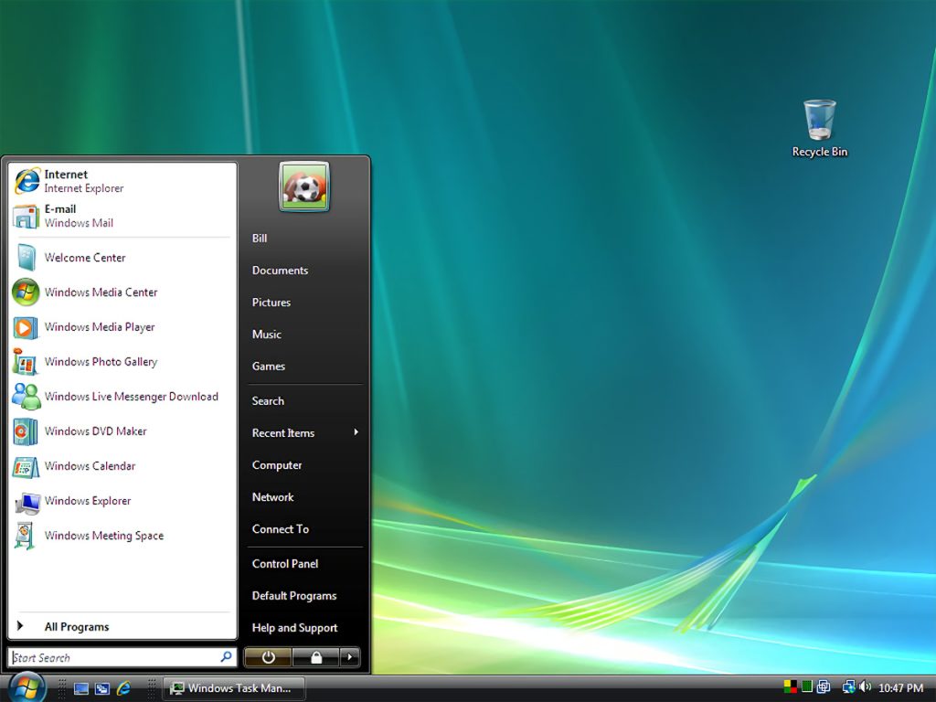 Windows Vista Start Menu