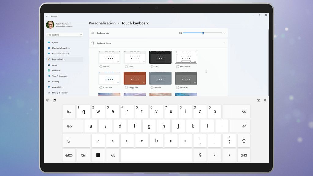 Touch Keyboard Personalization